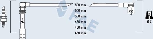 FAE 85062 - Комплект проводів запалювання autocars.com.ua