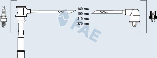 FAE 85116 - Комплект проводів запалювання autocars.com.ua