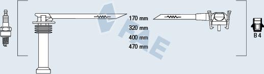 FAE 85120 - Комплект проводов зажигания avtokuzovplus.com.ua