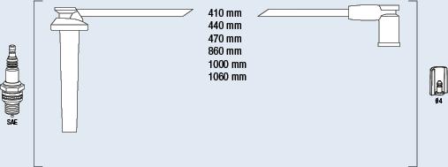 FAE 85128 - Комплект проводів запалювання autocars.com.ua