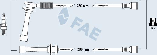 FAE 85145 - Комплект проводів запалювання autocars.com.ua