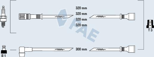 FAE 85200 - Комплект проводов зажигания avtokuzovplus.com.ua