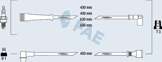 FAE 85220 - Комплект проводів запалювання autocars.com.ua