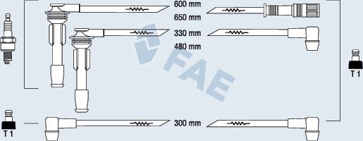 FAE 85230 - Комплект проводів запалювання autocars.com.ua