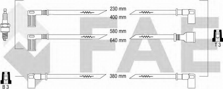 FAE 85270 - Комплект проводов зажигания autodnr.net