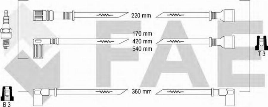 FAE 85300 - Комплект проводов зажигания autodnr.net