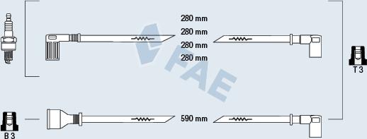 FAE 85370 - Комплект проводов зажигания avtokuzovplus.com.ua