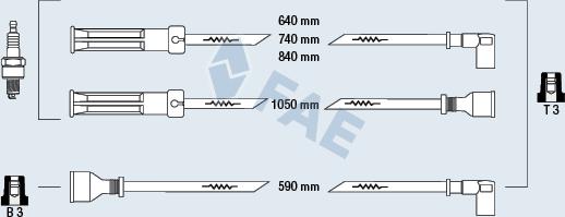 FAE 85380 - Комплект проводов зажигания autodnr.net