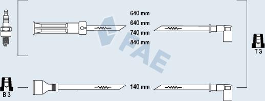 FAE 85390 - Комплект проводов зажигания autodnr.net