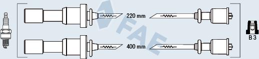 FAE 85393 - Комплект проводов зажигания avtokuzovplus.com.ua