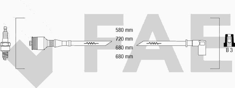 FAE 85402 - Комплект проводів запалювання autocars.com.ua