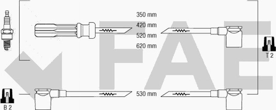 FAE 85430 - Комплект проводов зажигания avtokuzovplus.com.ua