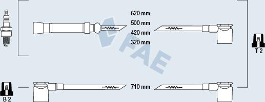 FAE 85440 - Комплект проводов зажигания avtokuzovplus.com.ua