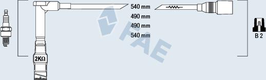 FAE 85490 - Комплект проводов зажигания avtokuzovplus.com.ua