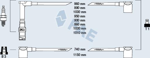 FAE 85520 - Комплект проводов зажигания autodnr.net