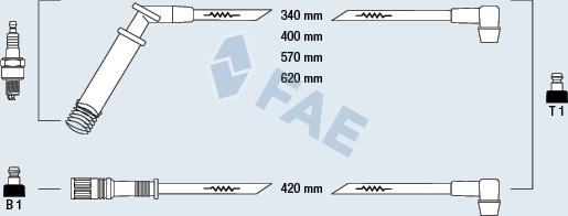 FAE 85570 - Комплект проводов зажигания autodnr.net