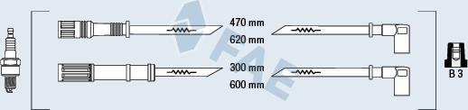 FAE 85625 - Комплект проводів запалювання autocars.com.ua