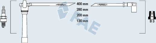 FAE 85647 - Комплект проводів запалювання autocars.com.ua