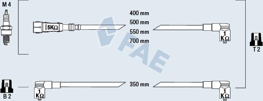 FAE 85691 - Комплект проводів запалювання autocars.com.ua