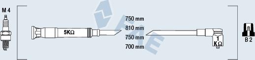 FAE 85725 - Комплект проводів запалювання autocars.com.ua