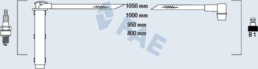 FAE 85764 - Комплект проводів запалювання autocars.com.ua