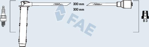 FAE 85766 - Комплект проводів запалювання autocars.com.ua