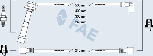 FAE 85805 - Комплект проводів запалювання autocars.com.ua