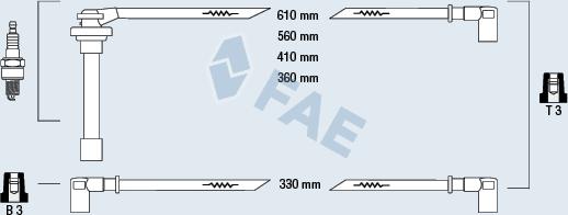 FAE 85840 - Комплект проводів запалювання autocars.com.ua