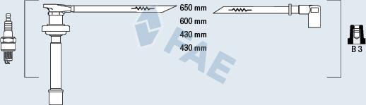 FAE 85861 - Комплект проводів запалювання autocars.com.ua