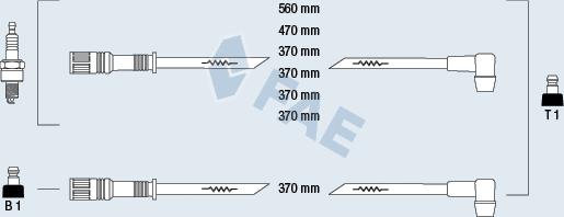 FAE 86010 - Комплект проводів запалювання autocars.com.ua