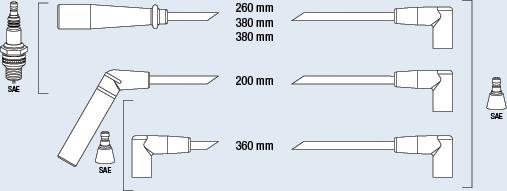 FAE 86011 - Комплект проводів запалювання autocars.com.ua