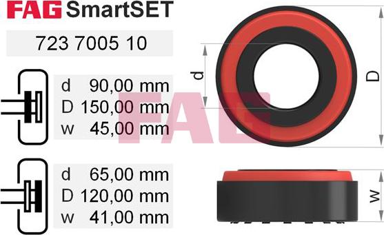 FAG 723 7005 10 - Комплект підшипника маточини колеса autocars.com.ua