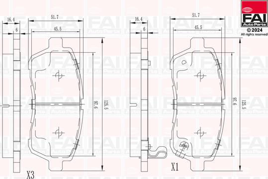 FAI AutoParts BP101 - Тормозные колодки, дисковые, комплект autodnr.net