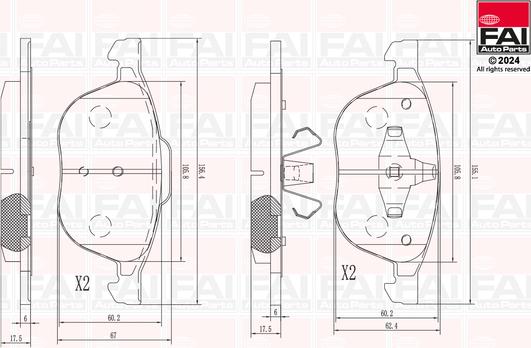 FAI AutoParts BP103 - Тормозные колодки, дисковые, комплект autodnr.net