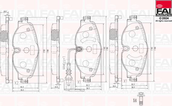 FAI AutoParts BP106 - Тормозные колодки, дисковые, комплект autodnr.net