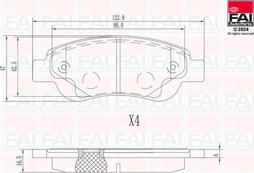 FAI AutoParts BP107 - Тормозные колодки, дисковые, комплект autodnr.net