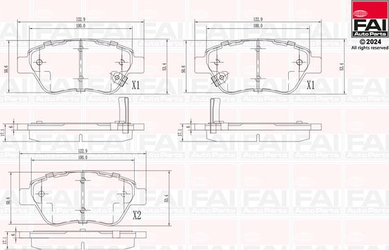 FAI AutoParts BP109 - Гальмівні колодки, дискові гальма autocars.com.ua