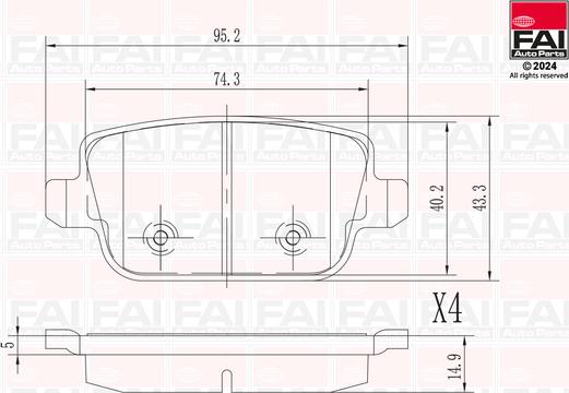 FAI AutoParts BP110 - Тормозные колодки, дисковые, комплект autodnr.net