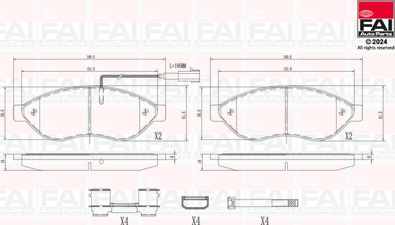 FAI AutoParts BP114 - Тормозные колодки, дисковые, комплект autodnr.net