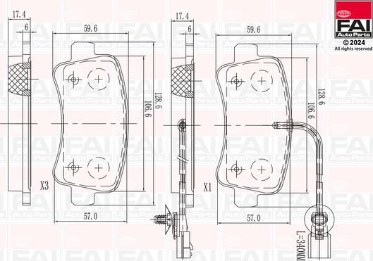 FAI AutoParts BP125 - Гальмівні колодки, дискові гальма autocars.com.ua