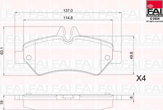 FAI AutoParts BP133 - Тормозные колодки, дисковые, комплект autodnr.net