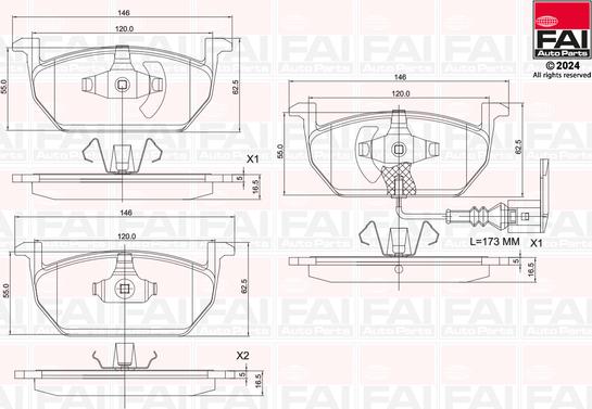 FAI AutoParts BP137 - Тормозные колодки, дисковые, комплект autodnr.net