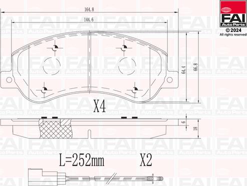 FAI AutoParts BP153 - Тормозные колодки, дисковые, комплект autodnr.net