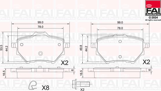 FAI AutoParts BP157 - Тормозные колодки, дисковые, комплект avtokuzovplus.com.ua