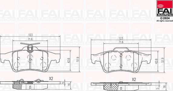 FAI AutoParts BP158 - Тормозные колодки, дисковые, комплект autodnr.net