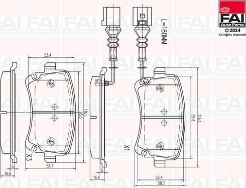 FAI AutoParts BP162 - Тормозные колодки, дисковые, комплект autodnr.net