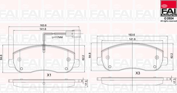 FAI AutoParts BP165 - Тормозные колодки, дисковые, комплект autodnr.net