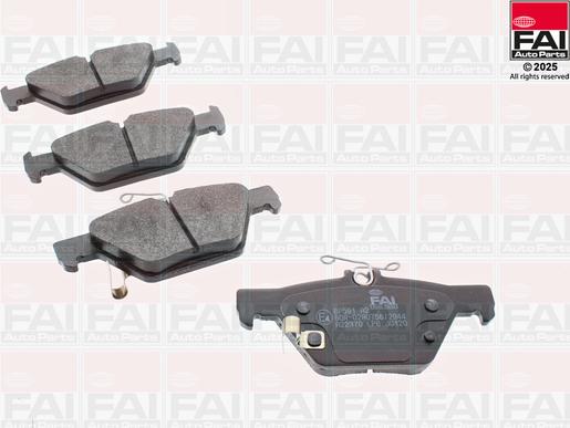 FAI AutoParts BP591 - Гальмівні колодки, дискові гальма autocars.com.ua