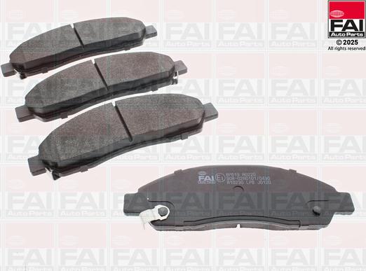 FAI AutoParts BP619 - Гальмівні колодки, дискові гальма autocars.com.ua