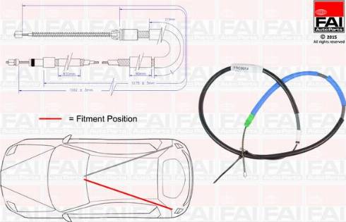 FAI AutoParts FBC0014 - Тросик, cтояночный тормоз autodnr.net